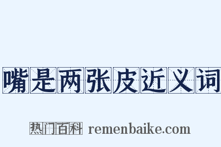 嘴是两张皮近义词是什么意思的图片